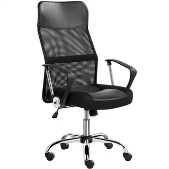 Эргономичное офисное кресло с регулируемой поворотной высокой спинкой MART Mesh, черный