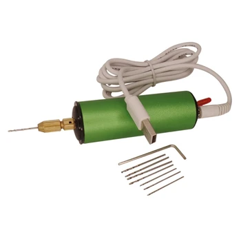 Ювелирные инструменты, Мини-Электрическая дрель, ручная для изготовления ювелирных изделий из жемчуга и эпоксидной смолы, инструменты для изготовления поделок из дерева с USB-кабелем для передачи данных
