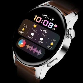 2021 Новинка Для HUAWEI Smart Watch Мужские Водонепроницаемые Спортивные Фитнес-трекеры, отображение погоды, Bluetooth-вызов, Умные часы Для Android IOS