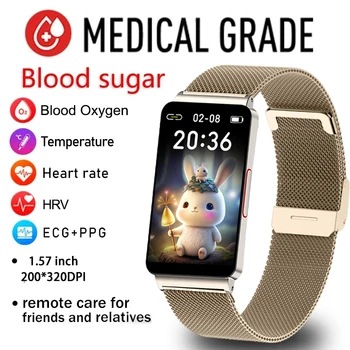2023, Новые умные часы Health Lady, измеряющие уровень сахара в крови, измерение артериального давления, Термометр, ЭКГ, Модные Водонепроницаемые мужские часы HuaWei