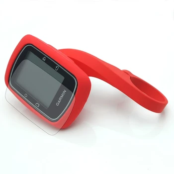 31,8 мм, уличный горный/дорожный велосипед, красный держатель для велосипеда + резиновый чехол + Защитная пленка для экрана для компьютера Garmin Edge 500/200 GPS