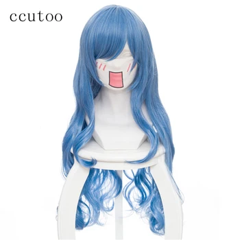 ccutoo 80 см, синий микс, Волнистый Длинный синтетический парик Himouto! Умару-чан Косплей Татибана Сильфинфорд Косплей Полные Парики Термостойкость