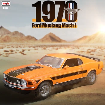Maisto 1:18 1970 Ford Mustang Mach 1 Coupe symulacja samochodu aluminiowy model samochodu zbieraj prezenty zabawka