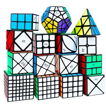 QIYI Speed Magic Cube 3x3x3 4x4x4 5x5x5 Головоломка Черные Наклейки Magic Cube Обучающие Игрушки Cubo Magico Для Детей