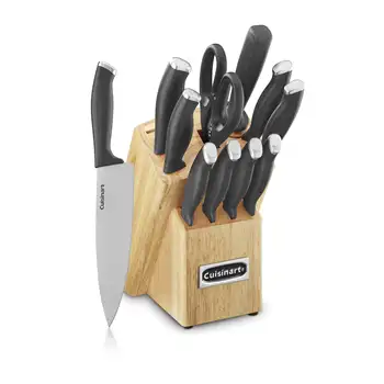 Набор столовых приборов Cuisinart C77SSB-12P Classic Collection из 12 предметов, набор кухонных ножей, держатель для ножей