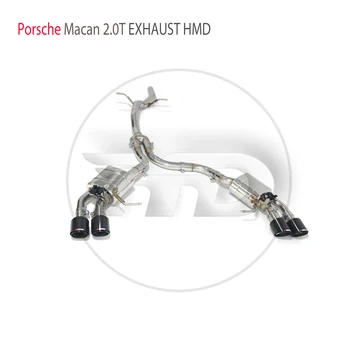 Производительность выхлопной системы из нержавеющей стали HMD Catback для Porsche Macan 2.0T 95B, автоматический электронный клапан, Глушитель