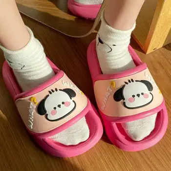 Тапочки Pachacco Kawaii Sanrio с рисунком аниме, Летняя нескользящая удобная домашняя обувь для пары, Милый подарок для милой девушки на день рождения